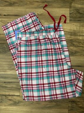 Sleep Chic PJ Pants Size 3X 100% Cotton plaid loungewear plaid comfy